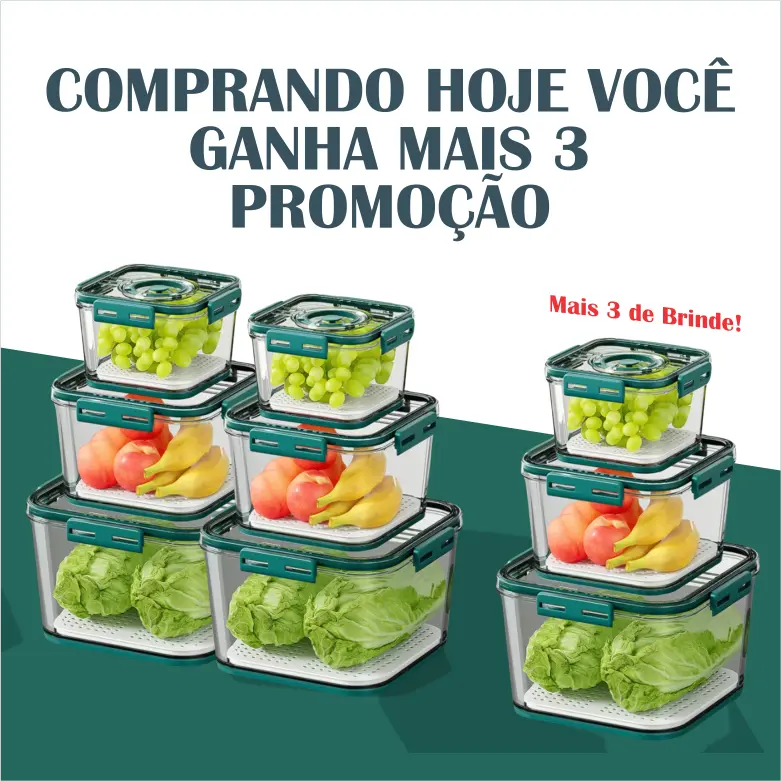 Kit Pote Hermético Vidro - Promoção Compre 6 Leve 9 🔥SOMENTE HOJE ATÉ AS 00:00h!🔥