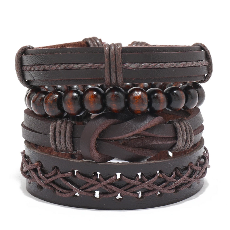 Kit de Pulseiras Masculinas Dark