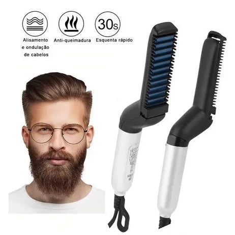 BeardPro® Modelador e Alinhador de Barba e Cabelo Bivolt 3em1 (+ Desconto Extra)