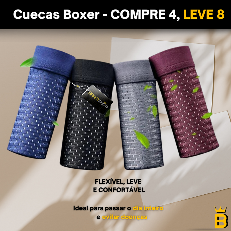 Kit Cuecas Premium Respiráveis - Pague 4, Leve 8 (Black Friday - Unidades Limitadas)