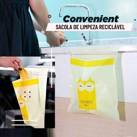 Sacola Clean Reciclável – KIT Com 15 Unidades