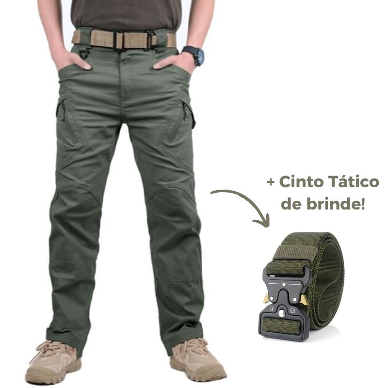 Calça Tática Militar Ultra Resistente e Impermeável + Cinto de Brinde