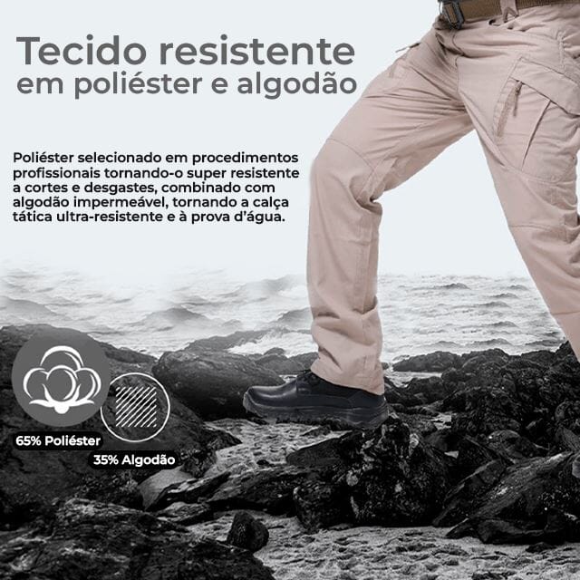 Calça Tática Militar Ultra Resistente e Impermeável + Cinto de Brinde